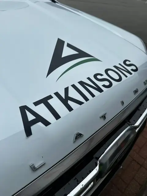 ATKINSONS logo on a vehicle bonnet