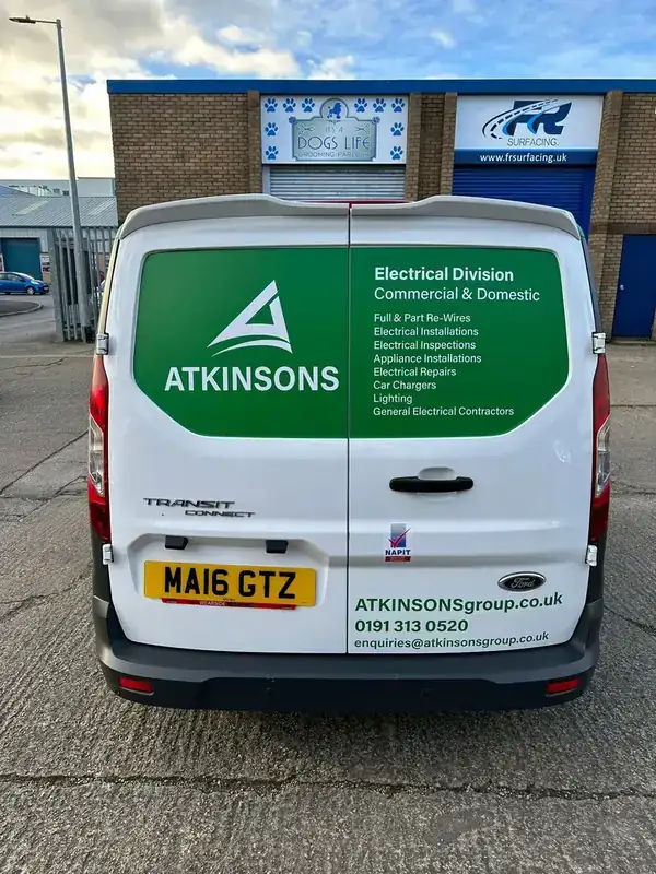 ATKINSONS Electrical Division van in Gateshead