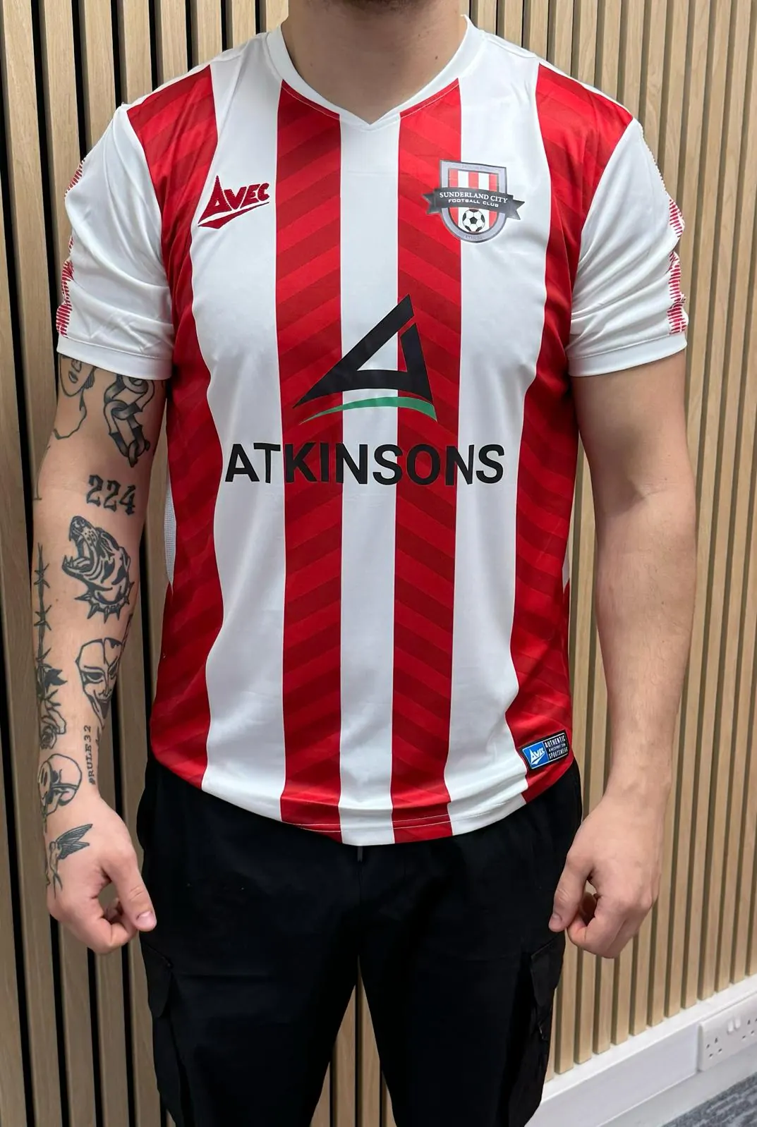 Sunderland City FC shirt with ATKINSONS as front sponsor
