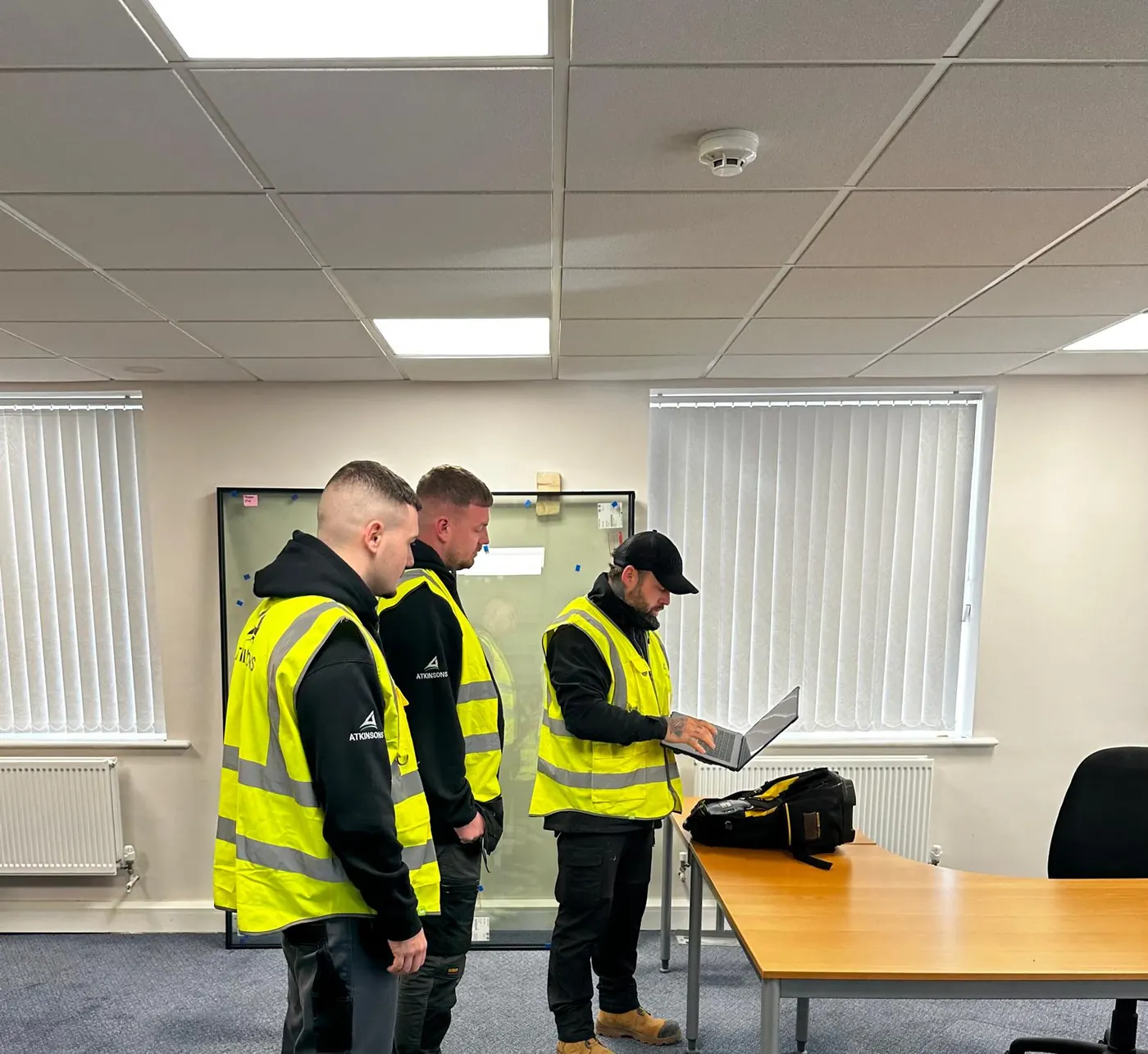 ATKINSONS engineers reviewing test results on site